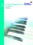 Technical Requirements for Piano - Level 5