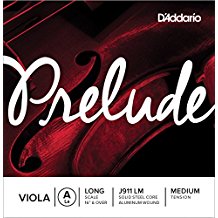D'Addario J911LM Prelude Viola A String, Long