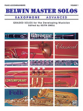 Belwin Master Solos for Alto Saxophone - Advanced Piano Accompaniment Pno Acc