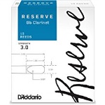 10RESCL3 D'Addario Reserve Clarinet Reeds 3.0 (10 ct. box)