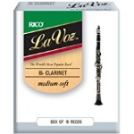 D'Addario 10LCLMS La Voz Bb Clarinet Reeds Medium Soft (10 ct. box)