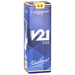 5V21TS45 Vandoren V21 Tenor Sax Reeds 4.5 (5 ct. Box)