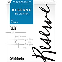 10RESCL25 D'Addario Reserve Clarinet Reeds 2.5 (10 ct. Box)