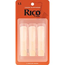 3RITS15 D'Addario Rico Tenor Saxophone Reeds 1.5 (3 ct. pack)