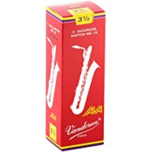 5JBSR35 Vandoren Java Red Bari Sax Reeds 3.5 (5 ct. Box)