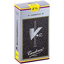 10V1225 Vandoren V12 Clarinet Reeds 2.5 (10 ct. Box)