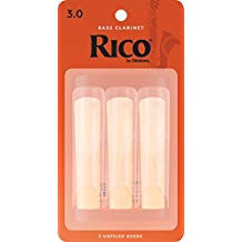 3RIBC2 Rico Bass Clarinet #2, 3 pack